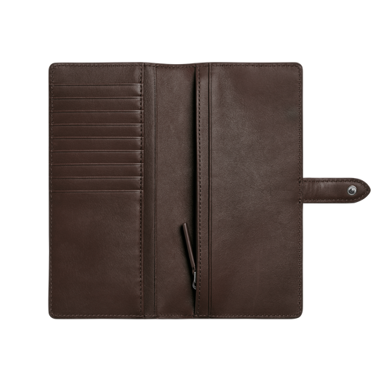 CONTINENTAL SNAP WALLET | Espresso