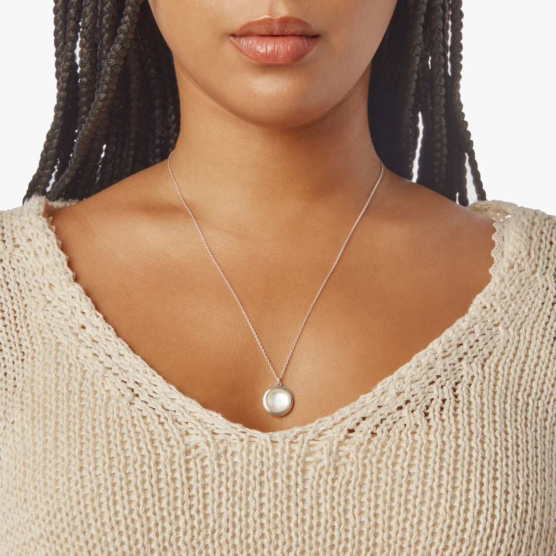 HEIRLOOM MOTHER OF PEARL PENDANT NECKLACE | Sterling Silver