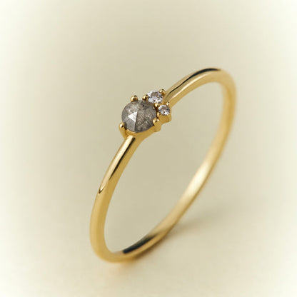 TWILA | Grey Diamond and White Sapphire Ring