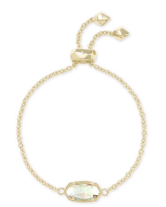 Elaina Gold Delicate Chain Bracelet in Dichroic Glass