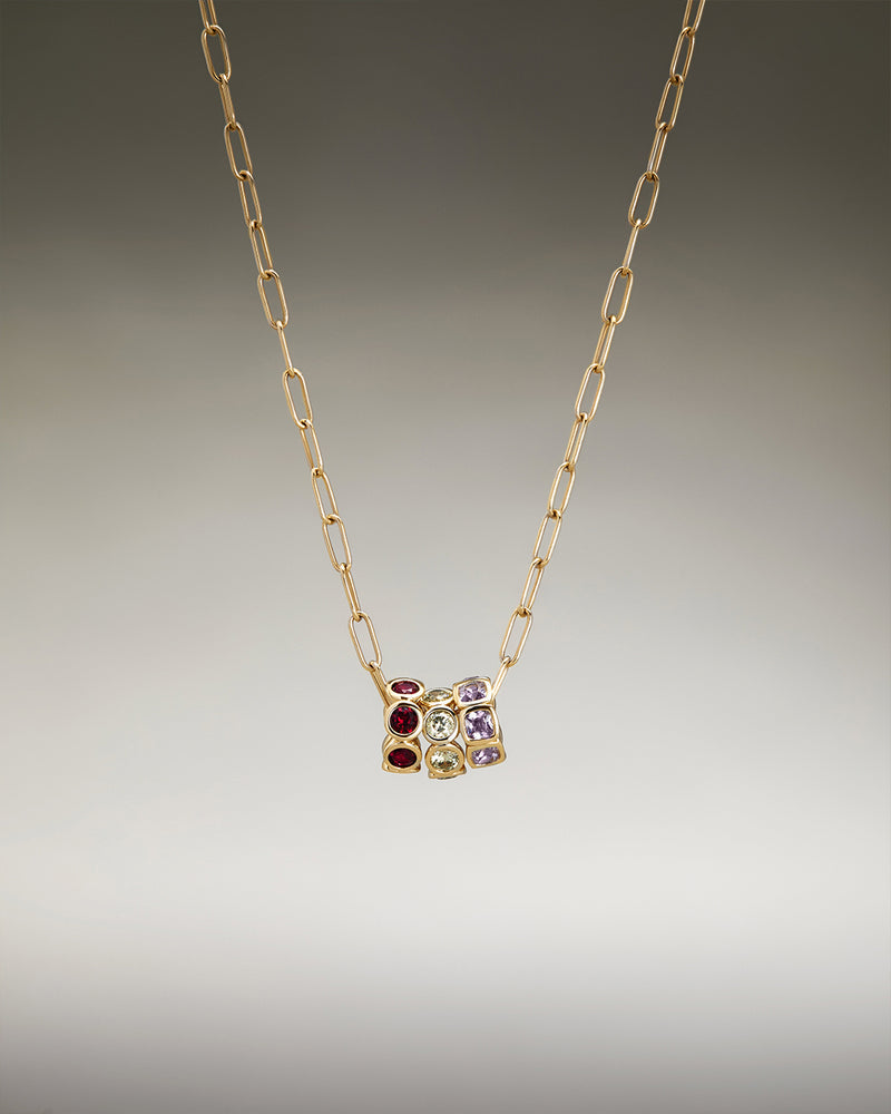 Bezel-Set Lab Grown Ruby Bangle Charm