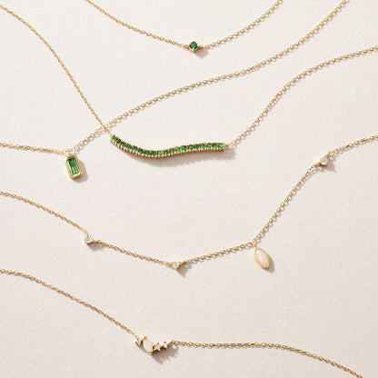 ZEPHYR | Opal and Lab-Grown Diamond Necklace