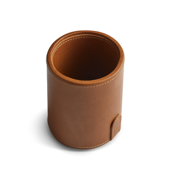 LEATHER DICE CUP WITH DICE | Vachetta Leather