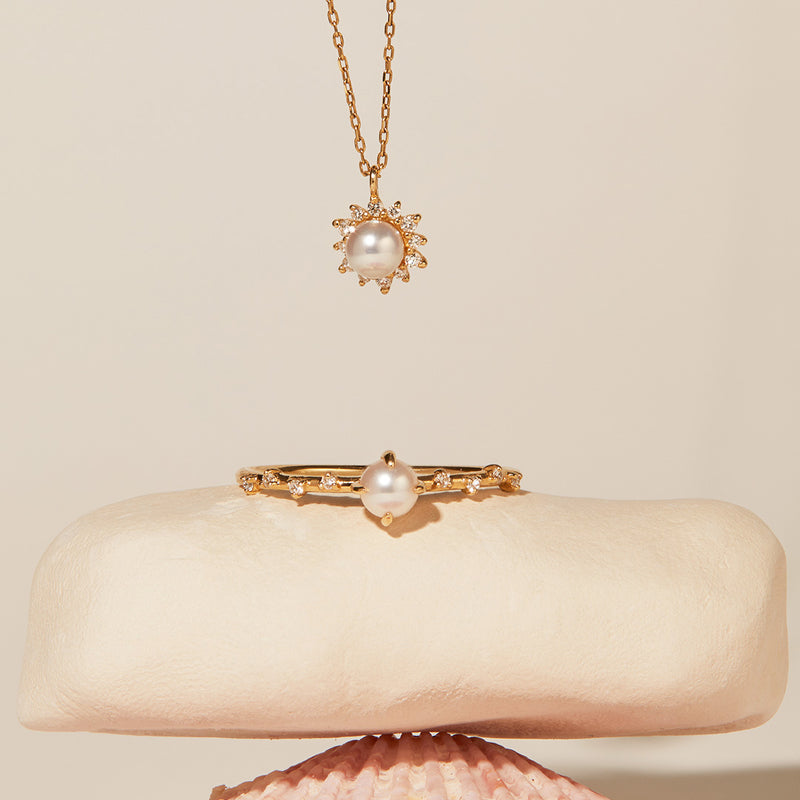 COLETTE | Pearl and Lab Grown Diamond Ring