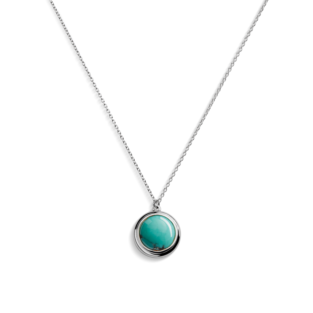 HEIRLOOM TURQUOISE PENDANT NECKLACE | Sterling Silver