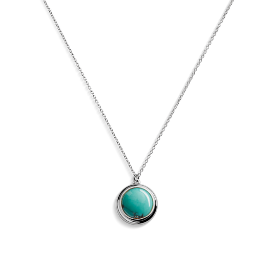 HEIRLOOM TURQUOISE PENDANT NECKLACE | Sterling Silver