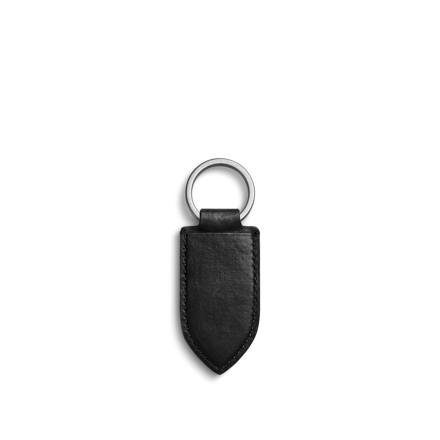 LEATHER MONOGRAM KEY FOB | Black