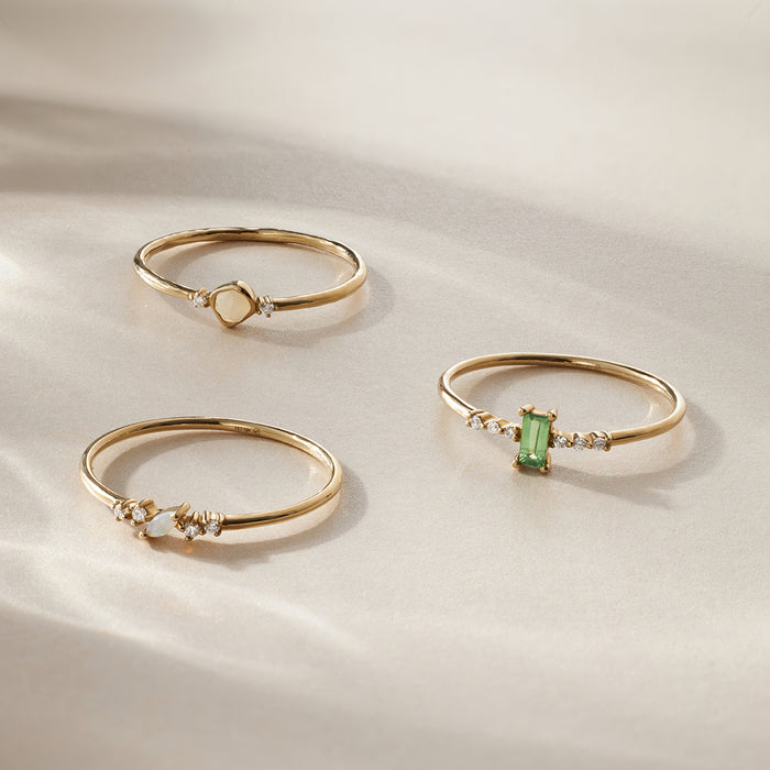 JOVIE | Tsavorite and Lab-Grown Diamond Ring