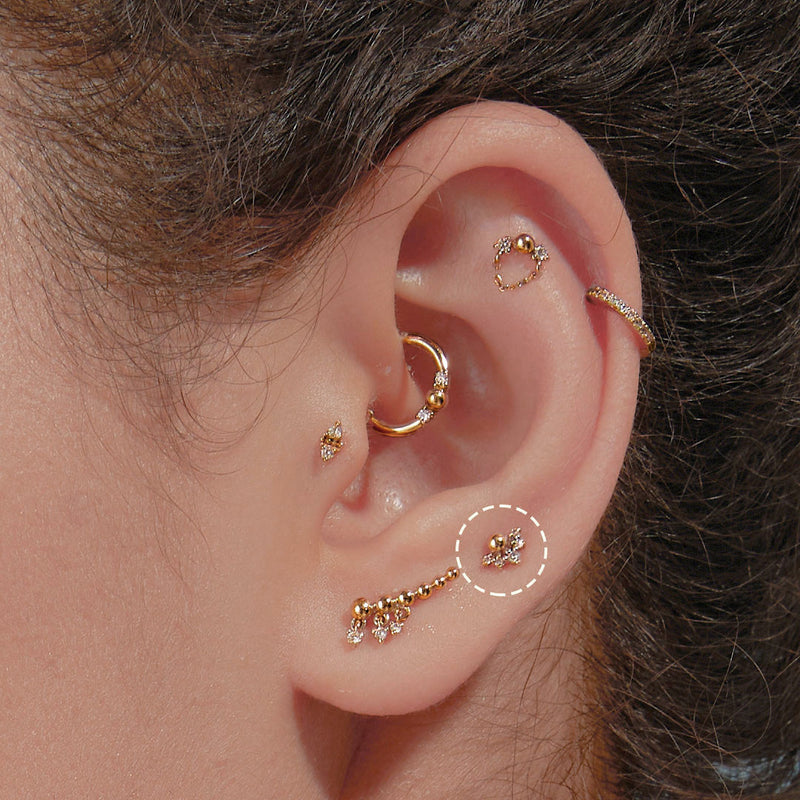 DALLAS | Lab Grown Diamond Cluster Threadless Flatback Earring