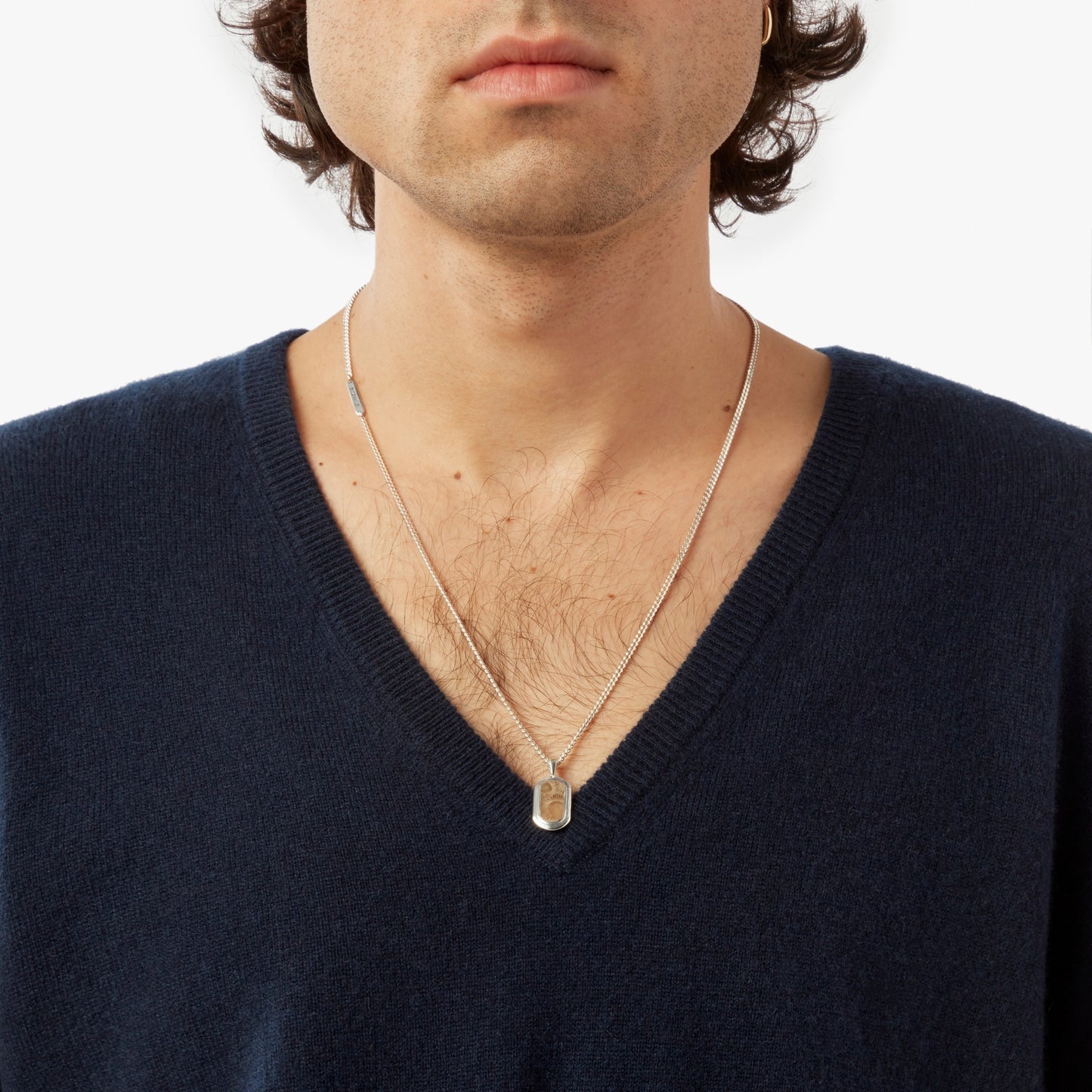 PETOSKEY TAG NECKLACE | Sterling Silver