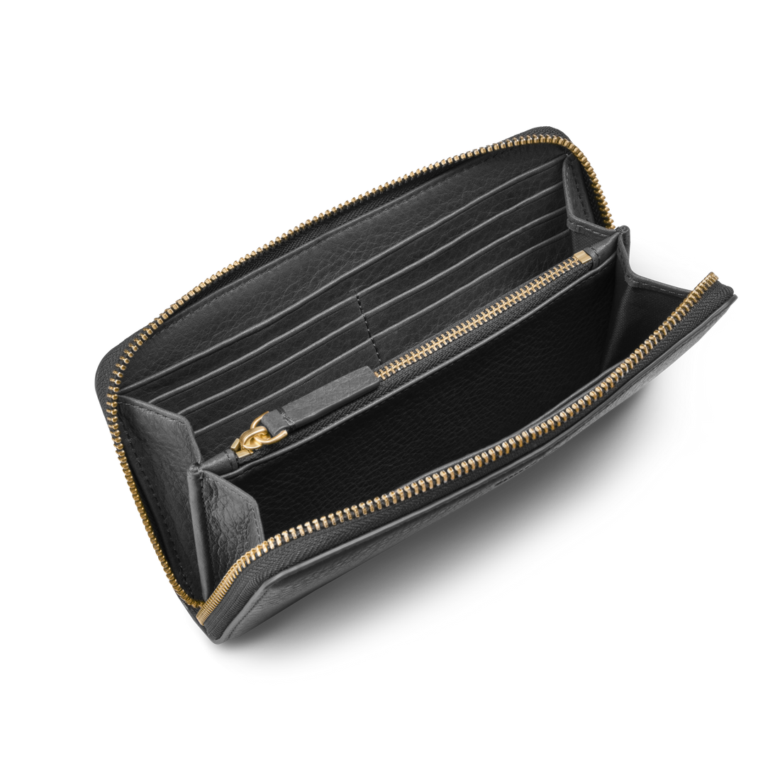 CONTINENTAL ZIP WALLET | Black