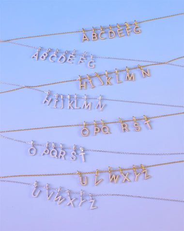 Gold Letter Initial Necklace