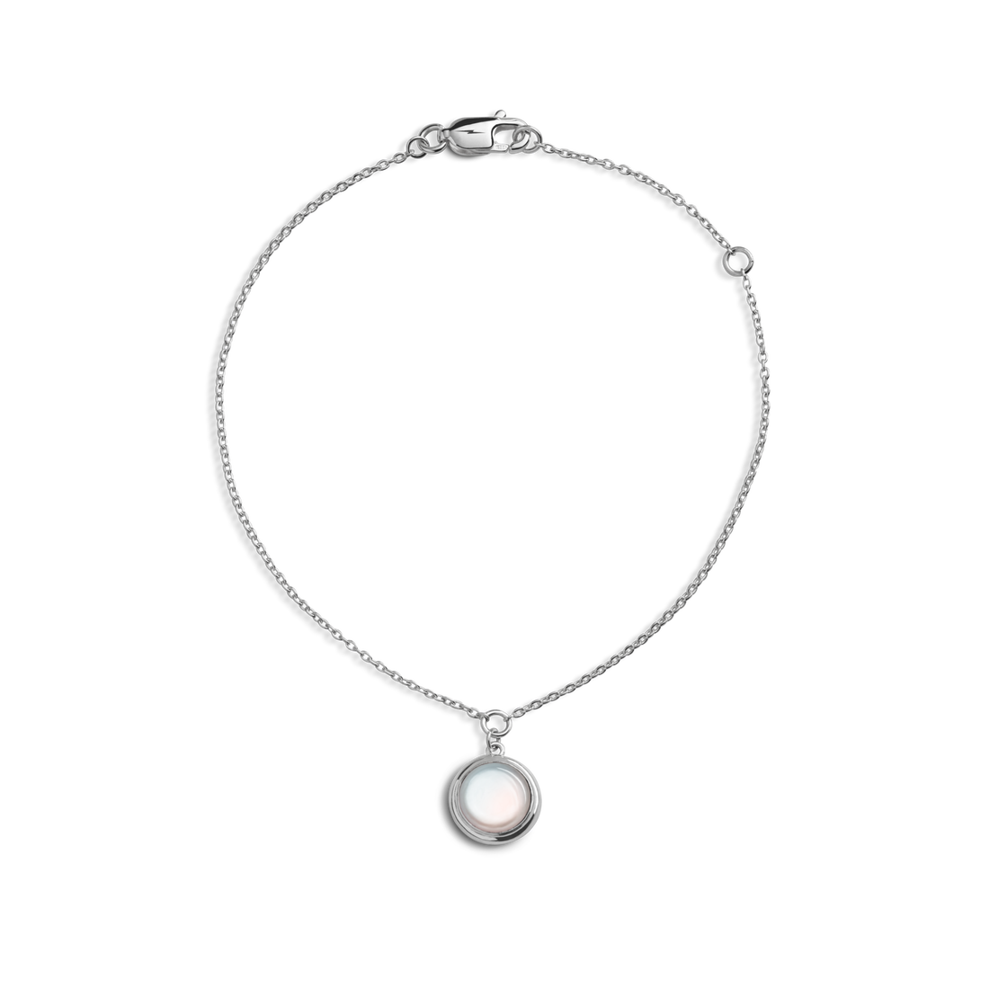 HEIRLOOM MOTHER OF PEARL CHARM BRACELET | .925 Sterling Silver