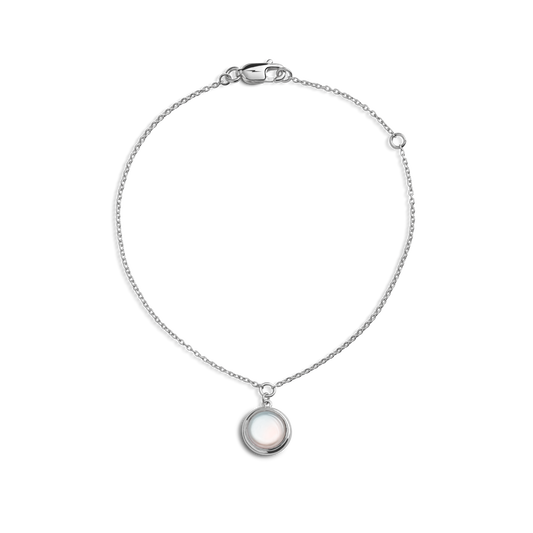 HEIRLOOM MOTHER OF PEARL CHARM BRACELET | .925 Sterling Silver