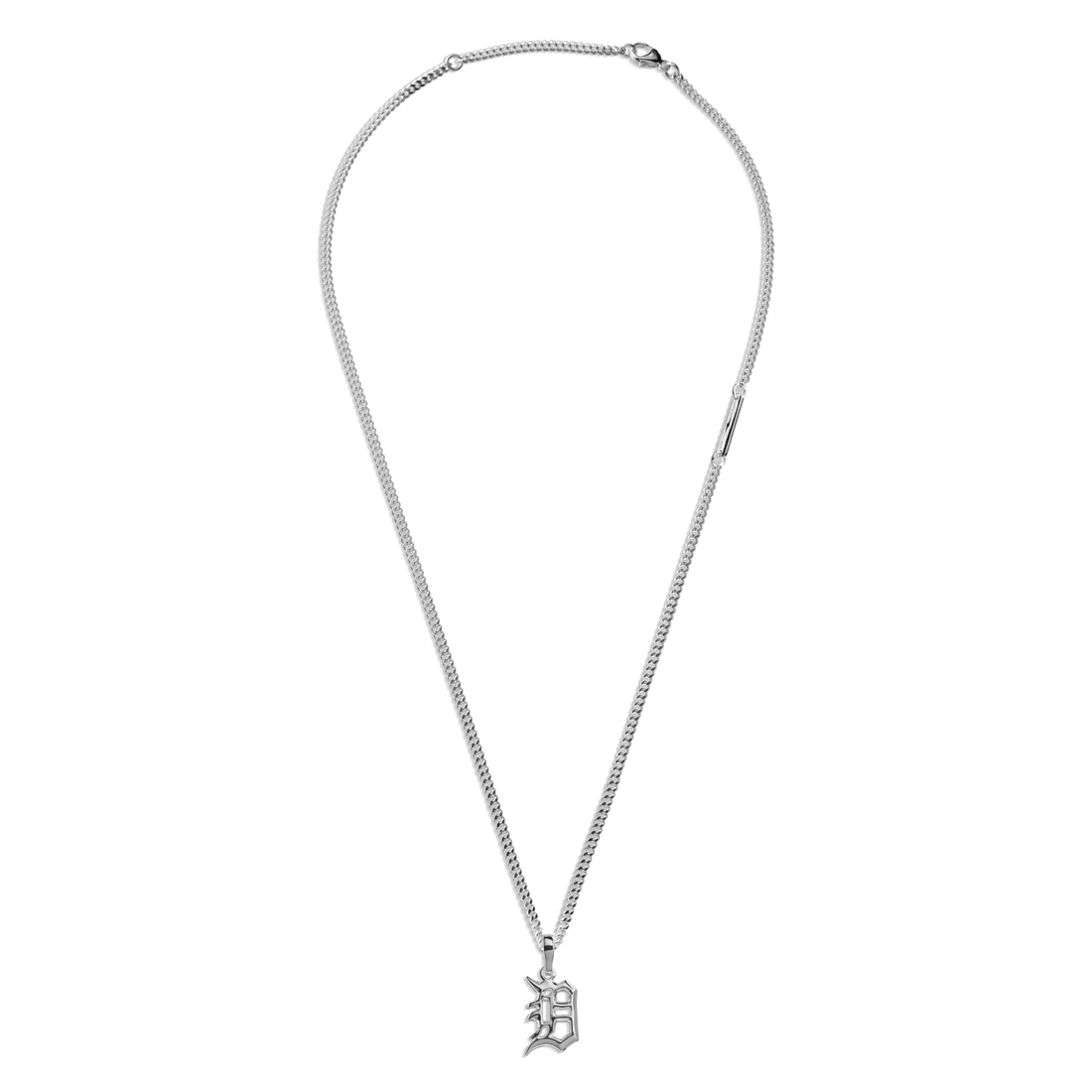 CHUNKY DETROIT "D" NECKLACE | Sterling Silver
