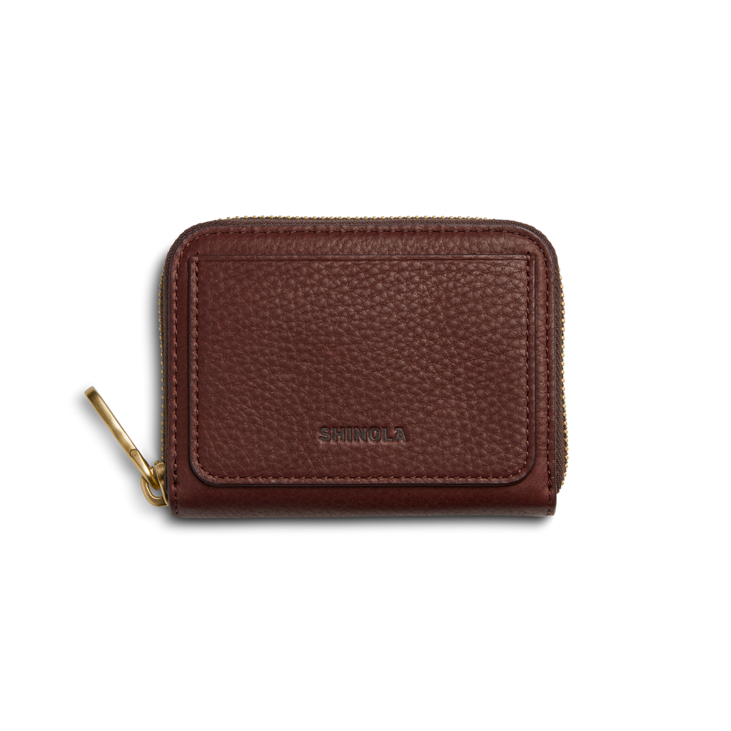 THE POCKET SMALL ZIP AROUND WALLET | Natural Leather