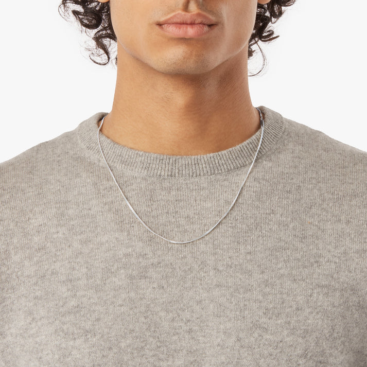 SIMPLE CURB CHAIN NECKLACE | Sterling Silver