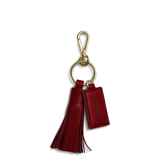 LEATHER TASSEL KEYCHAIN | Natural Leather