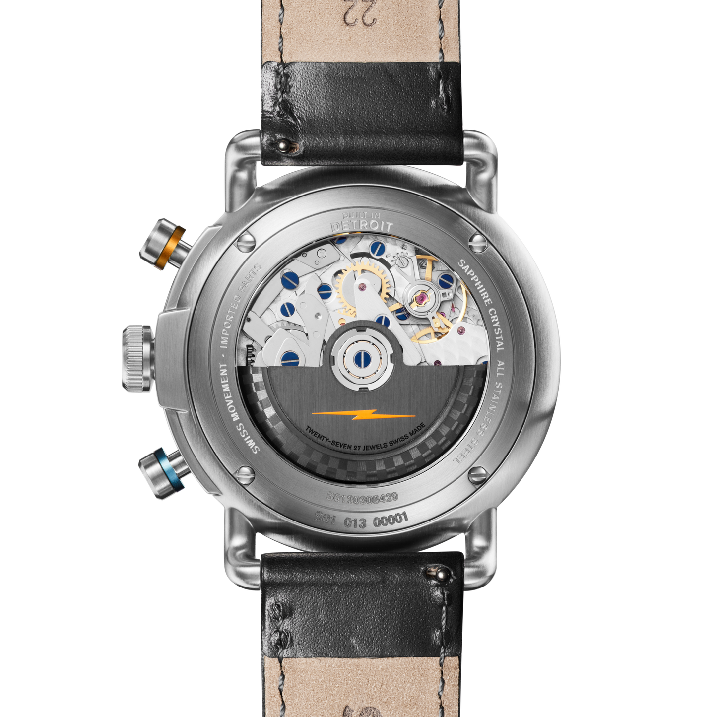 THE CANFIELD SPEEDWAY OPEN ROAD AUTOMATIC CHRONOGRAPH WATCH | Black