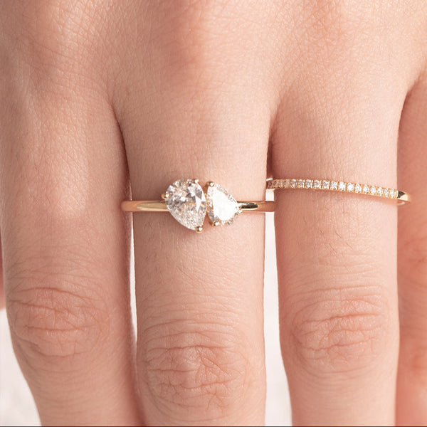 AUBREY | Toi et Moi Pear Lab Grown Diamond Ring