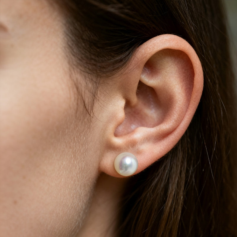LUNARA | 9.5-10MM Pearl Single Stud Earring