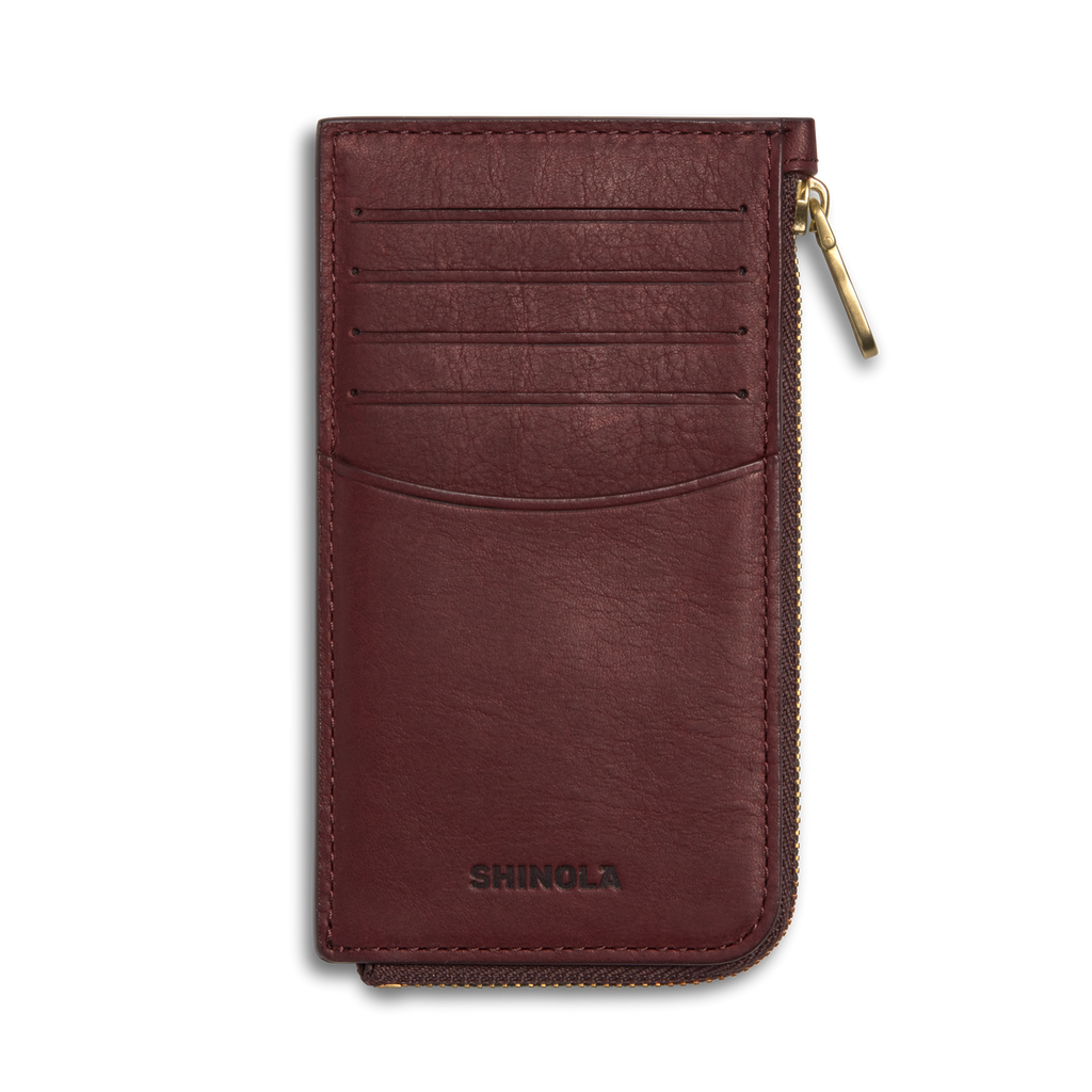 BIRDY ZIP CARD CASE | Natural Leather
