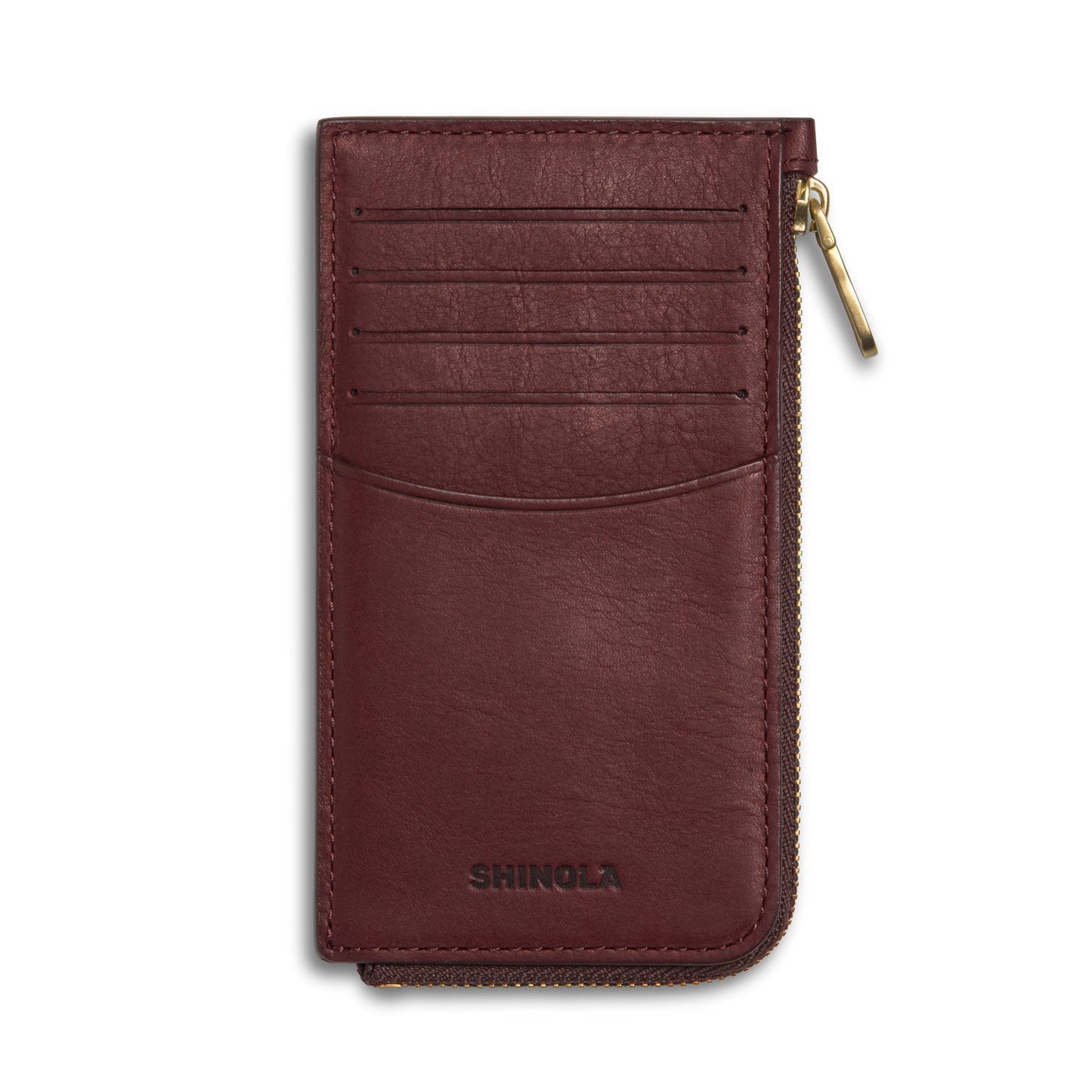 BIRDY ZIP CARD CASE | Natural Leather