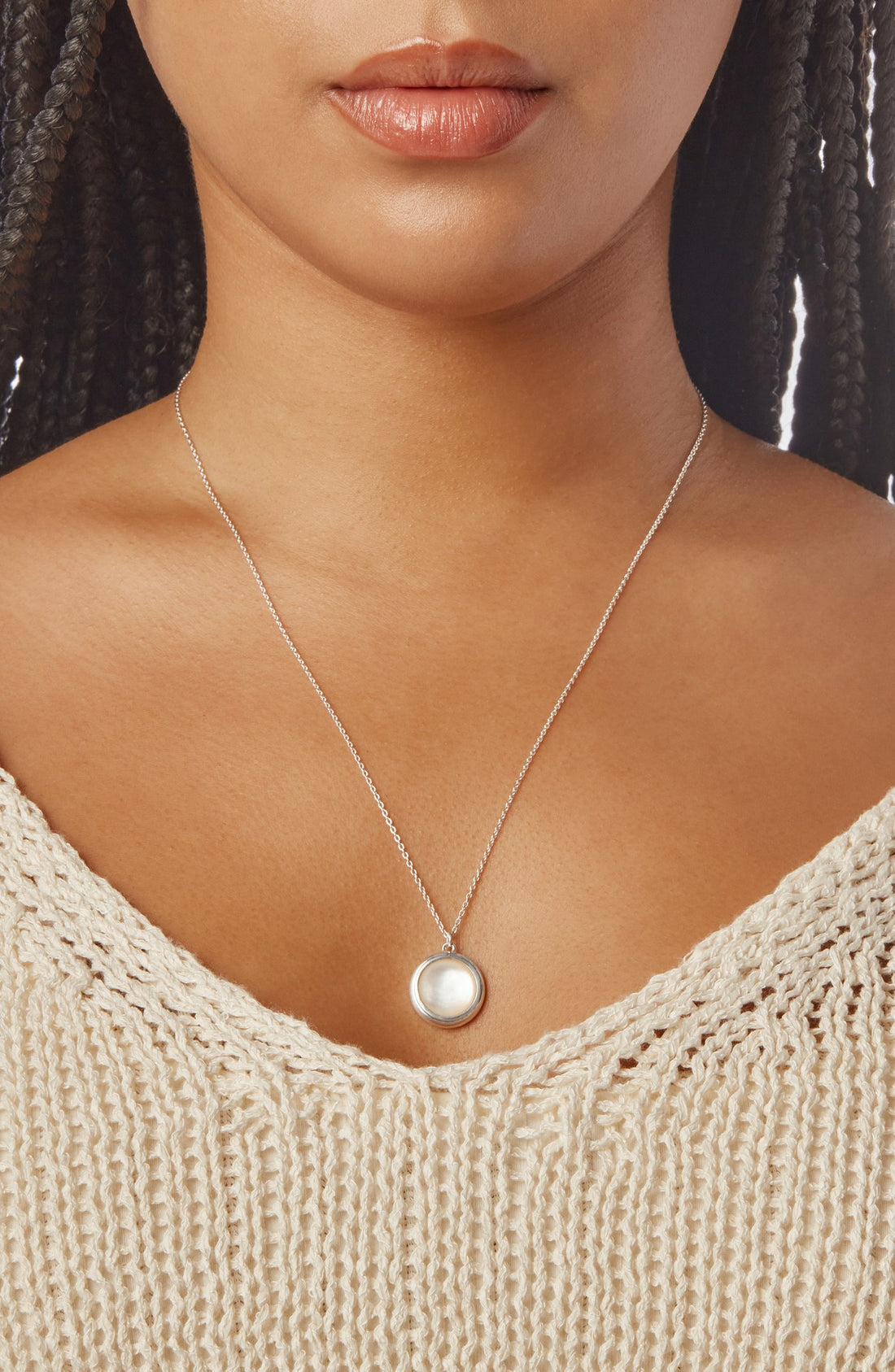 HEIRLOOM MOTHER OF PEARL PENDANT NECKLACE | Sterling Silver