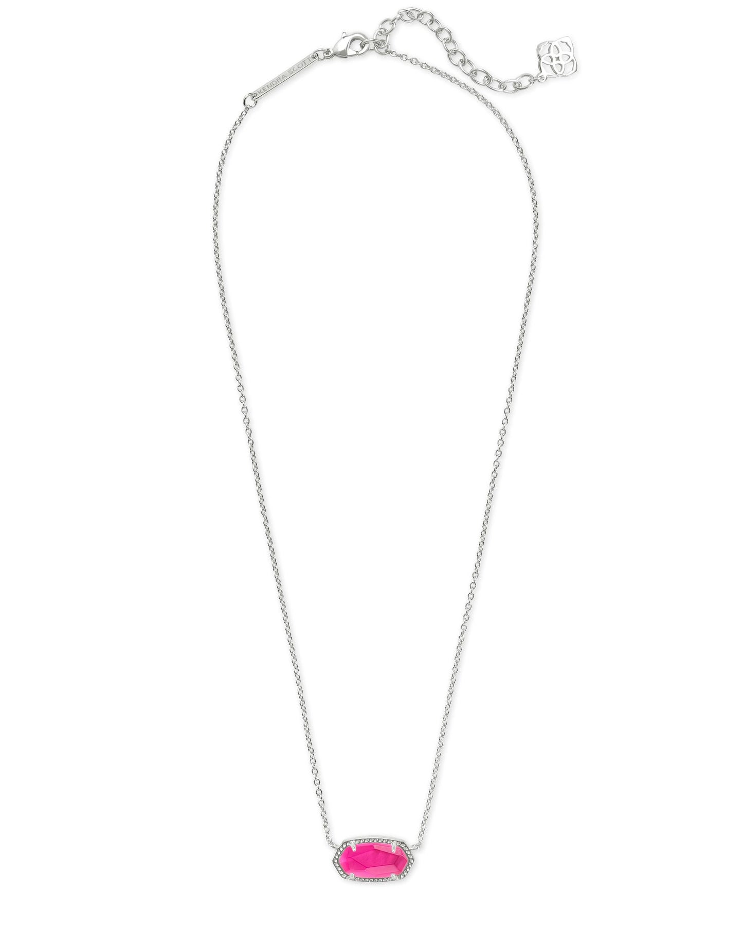 Elisa Silver Pendant Necklace in Azalea Illusion