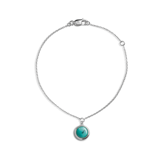 HEIRLOOM TURQUOISE CHARM BRACELET | .925 Sterling Silver
