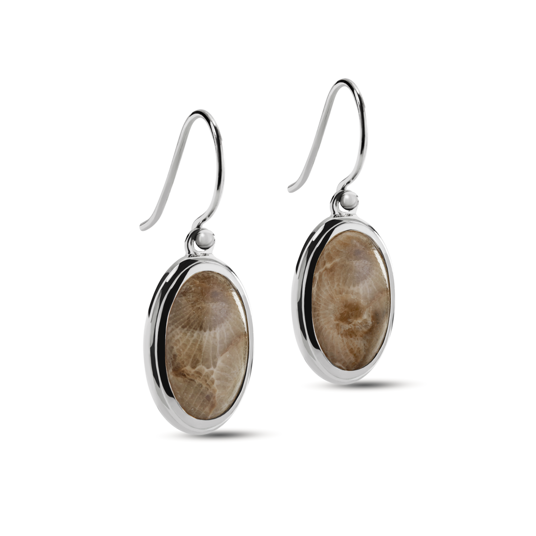 HEIRLOOM PETOSKEY DROP EARRINGS | Sterling Silver