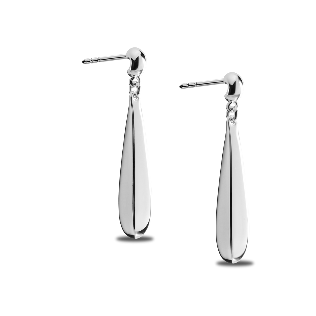 ELONGATED TEARDROP EARRINGS | Sterling Silver