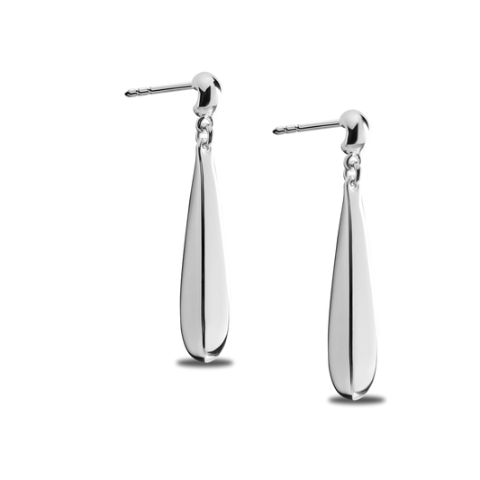 ELONGATED TEARDROP EARRINGS | Sterling Silver
