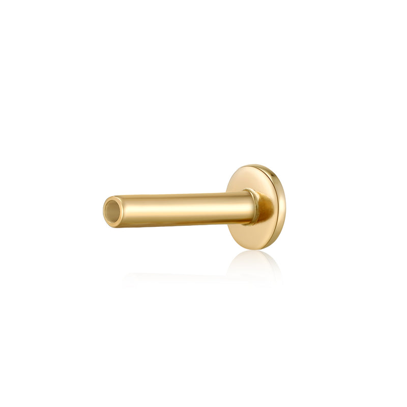 14kt Yellow Gold 18 Gauge Threadless Flat Back Posts
