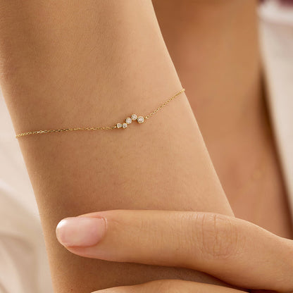 KATRINA | Natural Diamond Wave Bracelet