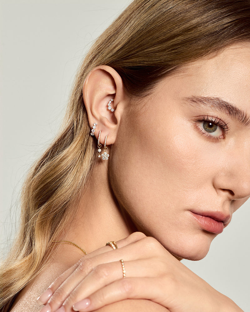 DREW | Double Round Lab Grown Diamond Dangle Earring Charm