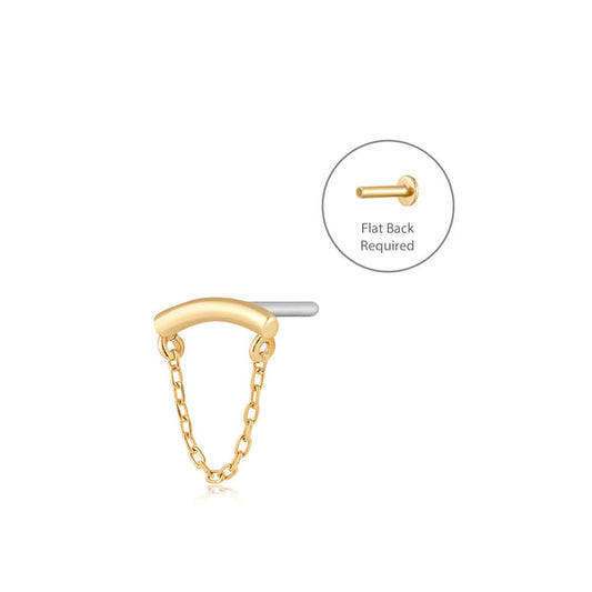 BOWERY | Draped Chain Threadless Flatback Earring