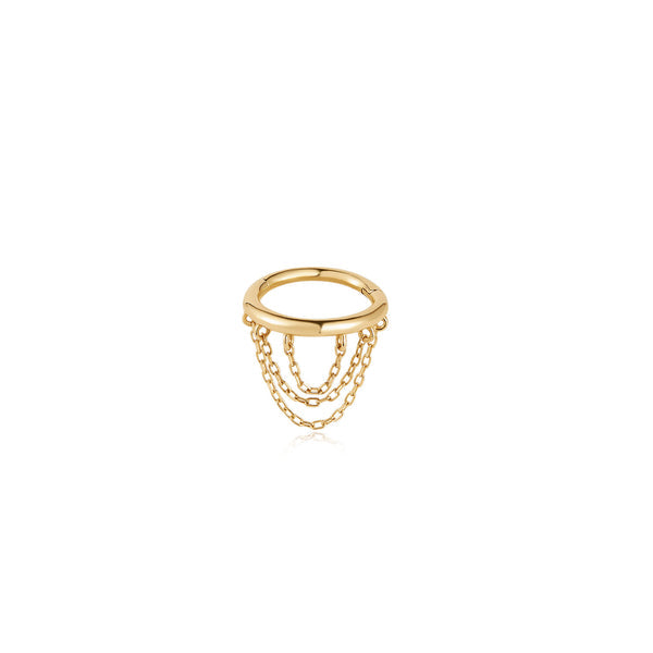 BROOKLYN | Triple Draped Chain Clicker Hoop