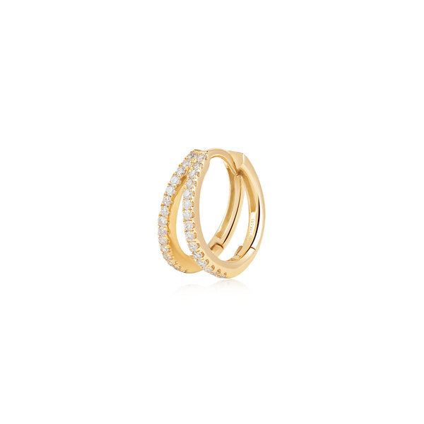 FINLEY | Lab Grown Diamond Double Row Huggie Hoop
