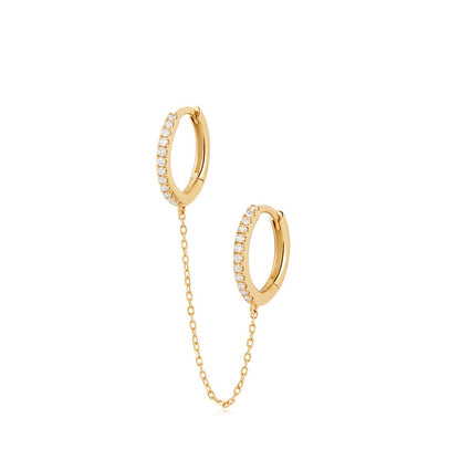 QUINN | Lab Grown Diamond Double Chain Hoop