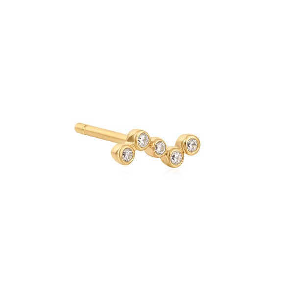 ELOISE | Natural Diamond Large Wave Stud Earring