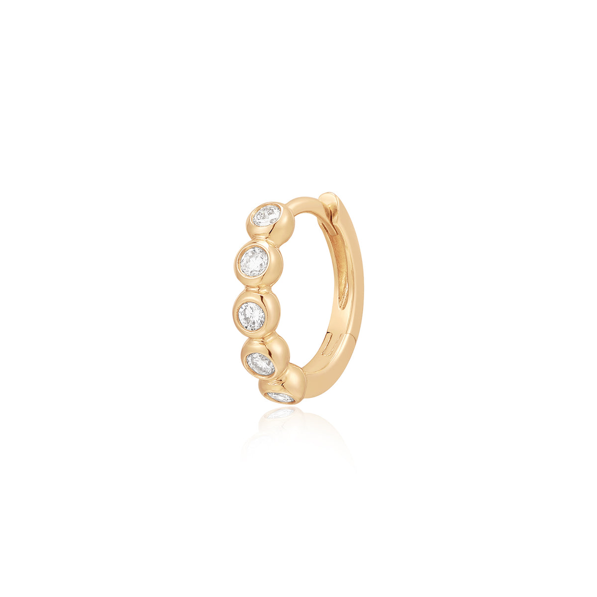 ORION | Bezel Lab Grown Diamond Huggie