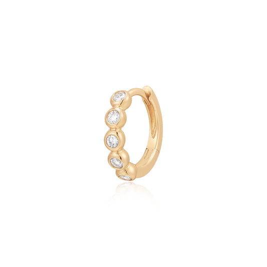 ORION | Bezel Lab Grown Diamond Huggie
