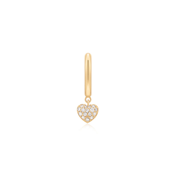 ADELINE | Pave Lab Grown Diamond Heart Huggie