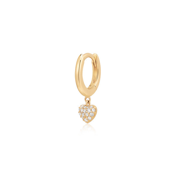 ADELINE | Pave Lab Grown Diamond Heart Huggie