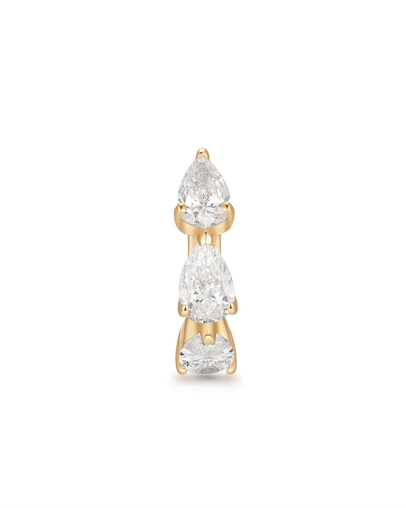 LEILANI | Double Pear Lab Grown Diamond Single Huggie