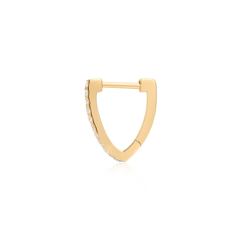 AZURA | Bead Set Lab Grown Diamond Huggie