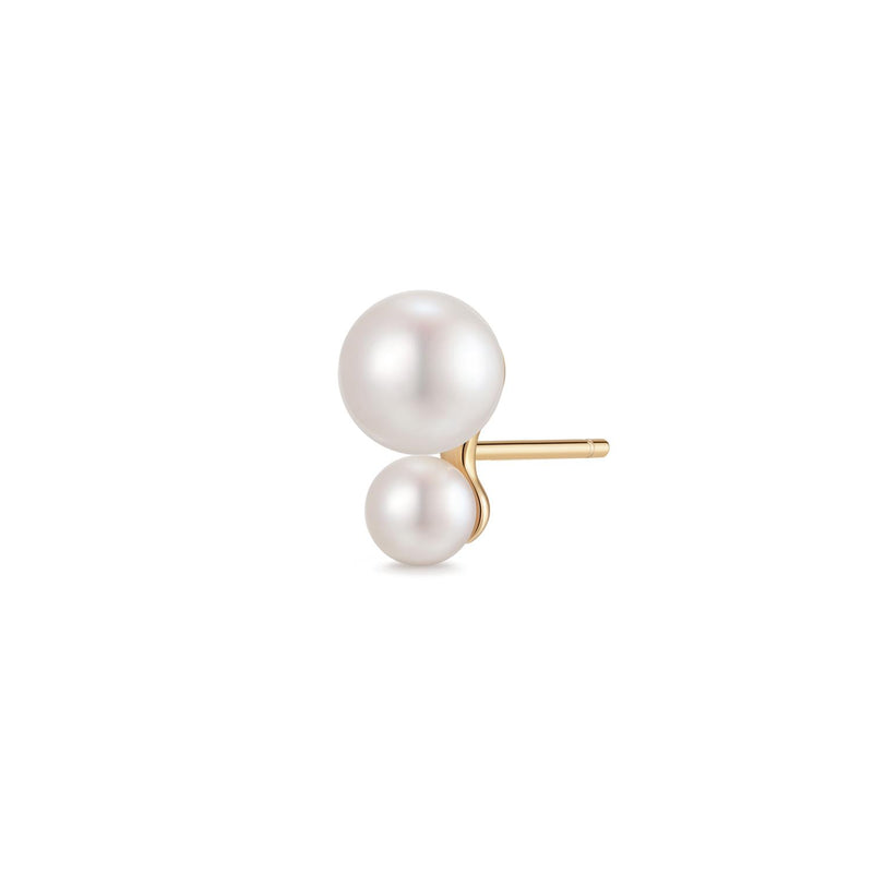 ALBA | Double Pearl Single Stud Earring