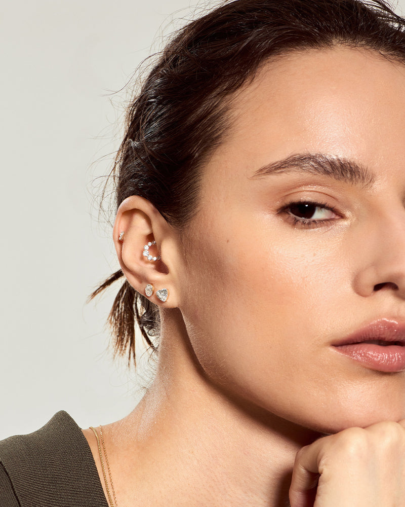 HADLEY | Heart Lab Grown Diamond Flatback Stud