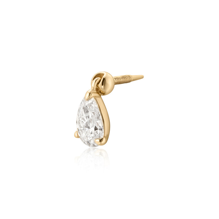ARABELLA | Pear Lab-Grown Diamond Dangle Threaded Flatback
